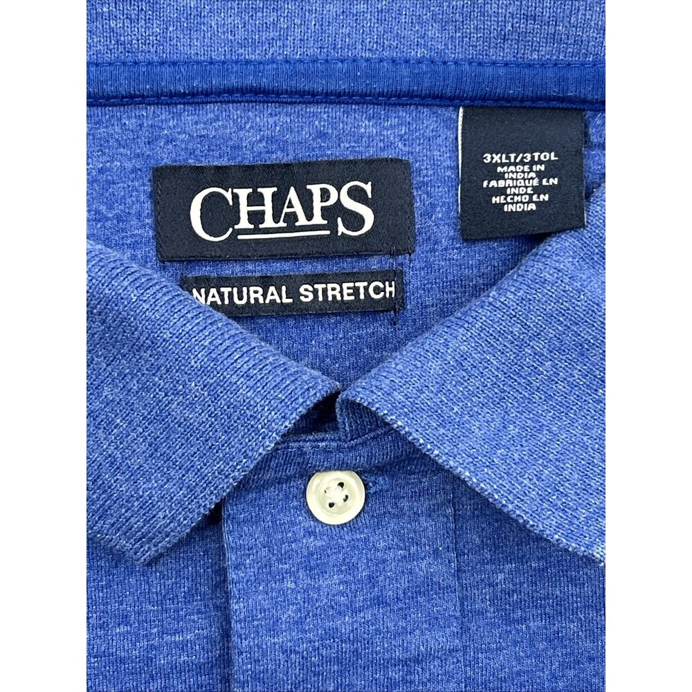 Chaps Polo Shirt Mens 3XLT Blue Green Lot Stretch Golf Classic Crest Embroidered - Picture 2 of 10